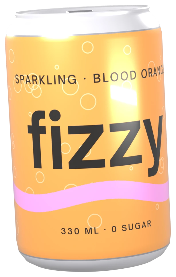 Fizzy can, blood orange colorway