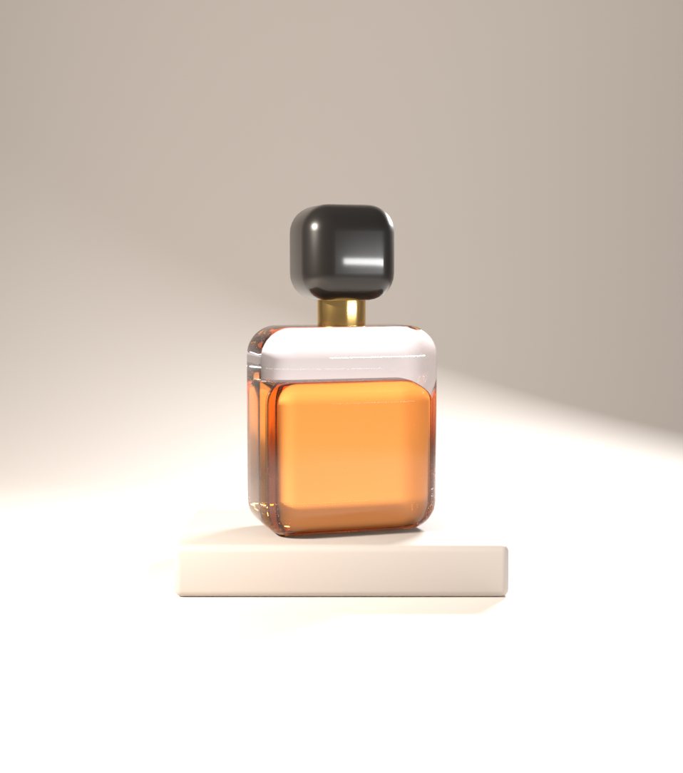 Perfume bottle lit like a studio photo